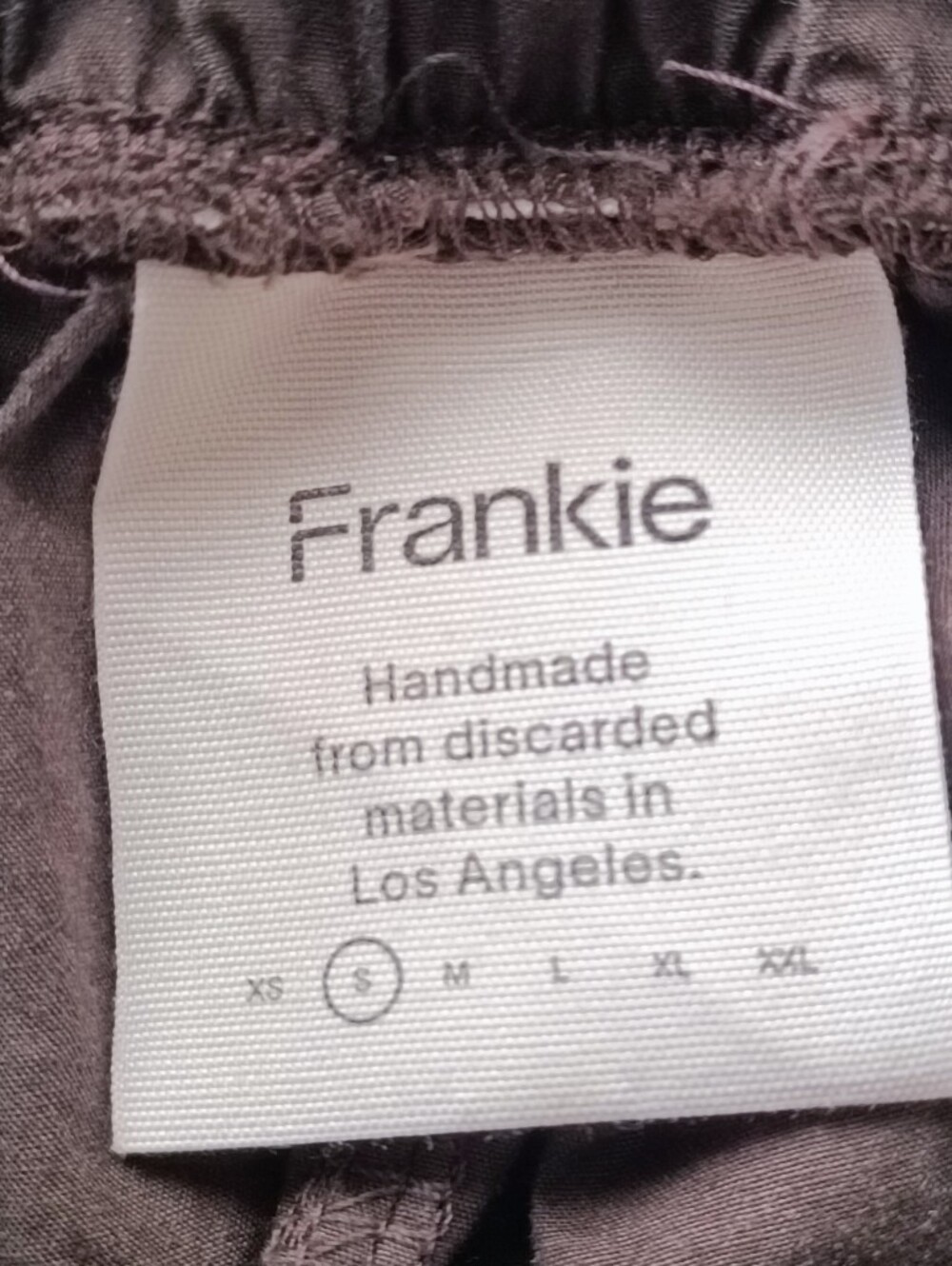 Frankie Los Angeles Upcycled Parachute Maxi Skirt in Earthy Brown Cotton Size S - Picture 2 of 16